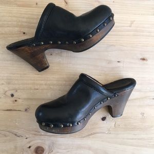 Frye Audra Heel Mule Clogs